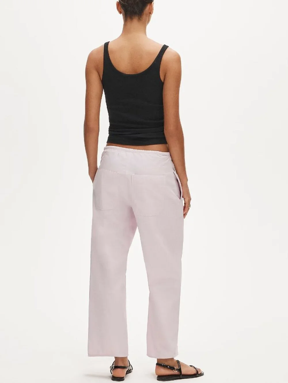 J.Crew Luna Pant in Cotton Poplin in Peppermint Ice, Size Medium